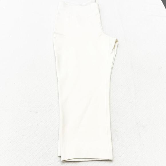 Chico's Slimming Basic Cream White Cropped Straight Leg Pant Size 3 Mint - Picture 7 of 8